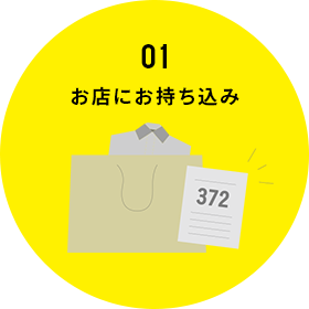 お店にお持ち込み